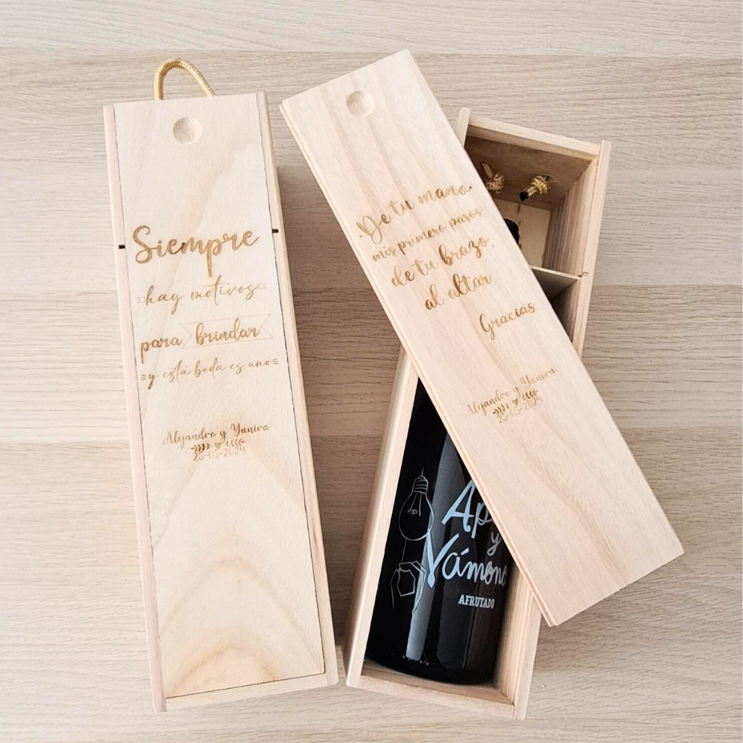 Caja de vino sencilla