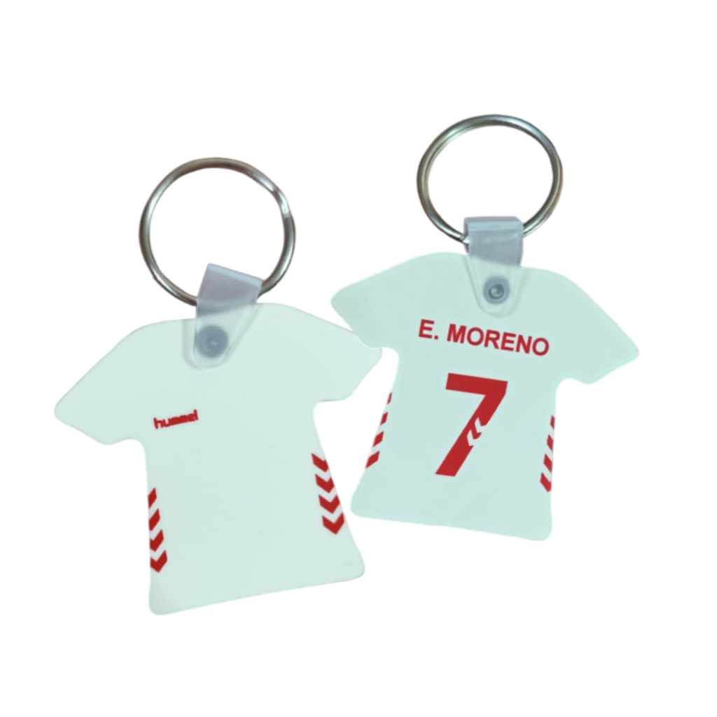Llavero personalizado forma de camiseta
